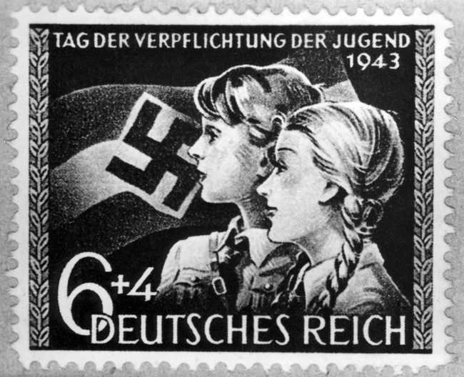 Sello-Verpflichtung-der-Jugend-Compromiso-de-la-Juventud-Deutsche-Reichspost-1943.