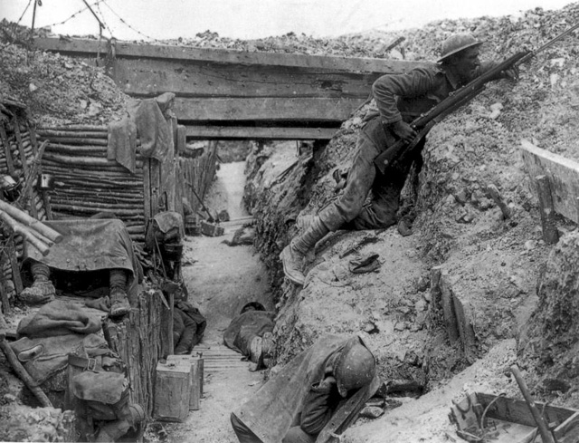 Trinchera durante la Batalla del Somme